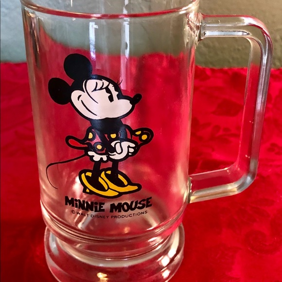 Minnie Mouse Walt Disney Productions Glass Mug - Picture 3 of 5